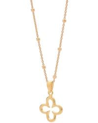 Nellou Jewellery - Clover Necklace Plated Sterling - Lyst