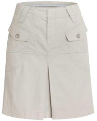 Conquista - Neutrals Cotton Gabardine Skirt With Buttoned Pockets - Lyst