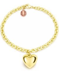 Unaloe - Vermeil Heart Charm Bracelet For – Elegant Minimal Jewelry - Lyst