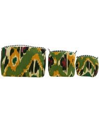 Conscious Yoga Collective - Ikat Velvet Three Piece Travel Set - Lyst