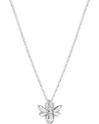 Spero London - Sterling Bee Pendant Chain Necklace - Lyst