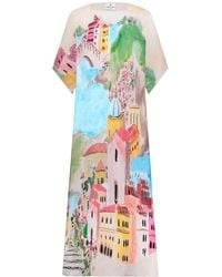 DHARA SHETH DUBAI - La Riviera Printed Long Kaftan Maxi Dress - Lyst