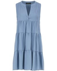 Conquista - Sleeveless Light Colour A Line Dress - Lyst