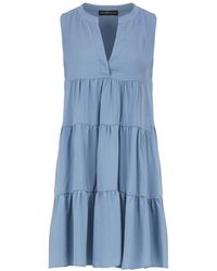 Conquista - Sleeveless Light Colour A Line Dress - Lyst