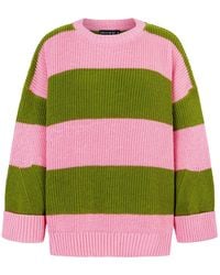 Cara & The Sky - Rhiannon Recycled Cotton Chunky Stripe Jumper - Lyst