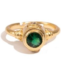 Ebru Jewelry - Emerald Aura Adjustable Ring - Lyst