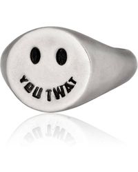 Cartography - You Twat Smiley Ring - Lyst