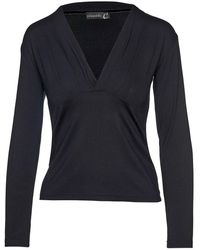 Conquista - Long Sleeve Faux Wrap Top In Stretch Jersey Sustainable Fabric - Lyst