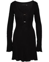 Mandragora - Viscose Dress With Neckline And Decorative Details – Chloe - Lyst