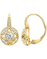 Diamonbliss - Vintage Round Leverback Earrings - Lyst