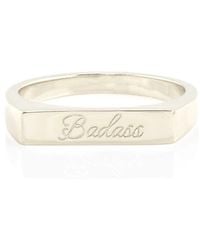 Kris Nations - Badass Script Engraved Ring - Lyst