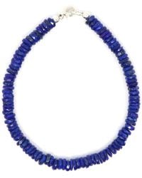 Shar Oke - Blue Lapis Lazuli Heishi & Sterling Silver Beaded Bracelet - Lyst