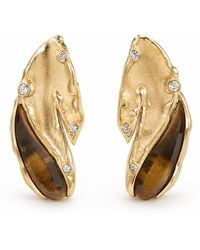 Rare Matters Jewelry - Tiger's Eye Stud Earrings - Lyst