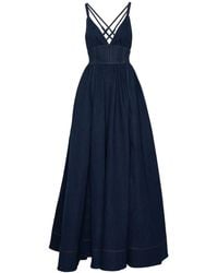 Ofuure - Adele Denim Maxi Dress - Lyst