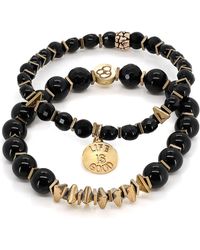 Ebru Jewelry - Life Is Good Onyx Bracelet Set - Lyst