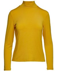 Conquista - Yellow Long Sleeve Polo Neck Jumper - Lyst