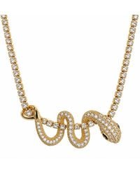 By Ozge - Serpent Of Transformation Eyed Zircon Plated Statement Necklace - Lyst