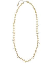 Farra - Chain With Pearls Delicacy Necklace - Lyst