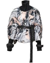 ARTISTA - Queeny Peach Puffy Printed Jacket - Lyst