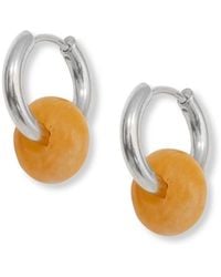 A Weathered Penny - Jade Agate Hoops - Lyst