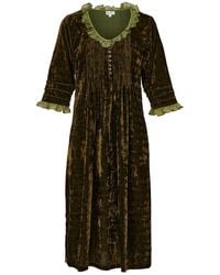 At Last - Silk Velvet Karen Dress - Lyst