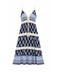 Yumi' - Viscose Paisley Print Midi Sun Dress - Lyst