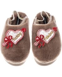 Laines London - Flatform Cloud Slippers With Fucking Fabulous Hearts Brooches - Lyst