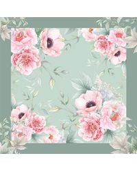 Ralufineart - Silk Scarf Peonies Serenade - Lyst