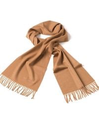 Bel Cashmere Neutrals Stripped Cashmere Scarf Camel in Natural | Lyst UK