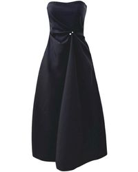 London Atelier Byproduct - Strapless Dress With Asymmetrical Folds And Pearl Detail - Lyst