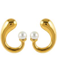LINYA JEWELLERY - Meya Spiral Hoop Earrings - Lyst