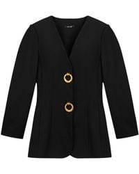 Nocturne - Ring Button Wrap Front Jacket - Lyst