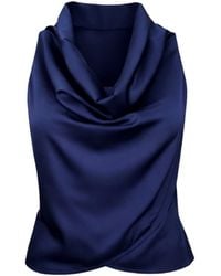 Lumina Eligma - Cascade Silk Cowl Top - Lyst