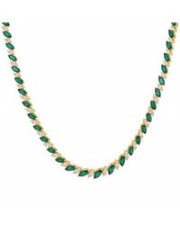 LÁTELITA London - Viscountess Statement Tennis Necklace Emerald - Lyst