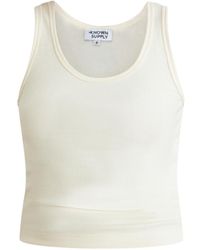 Known Supply - Neutrals Ribbed Cotton Tank - Lyst