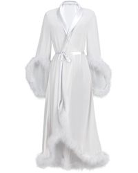 Manitu - Diva Feather Trimmed Long Robe - Lyst