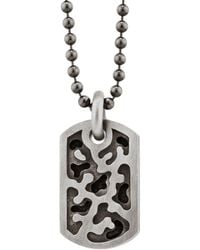 Snake Bones - Small Camouflage Dog Tag In Sterling Silver - Lyst