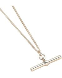 Posh Totty Designs - Sterling Large T Bar Necklace - Lyst