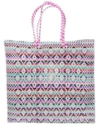Lolas Bag - Medium Pink Patterned Tote Bag Shoulder Strap - Lyst