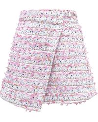 Riviera Soirée - Danni Tweed Mini Wrap Skirt - Lyst