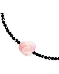 Mineralgems•Studio - Onyx Choker With Shell Flower - Lyst