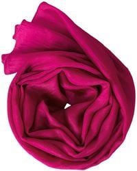 Silk and Bears - Handwoven Mulberry Silk Scarf – Deep Fuchsia – Lightweight & Sheer - Lyst