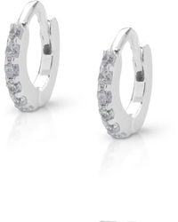 Nellou Jewellery - Ava Huggie Earrings Small Sterling - Lyst