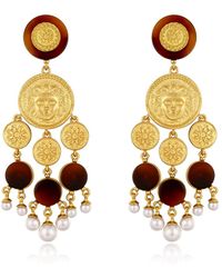 Retro Chic - Retro Coin Tassel Earrings - Lyst