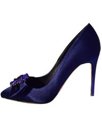 Aethra Shoes - Amor Satin Crystal-Embellished Pointed Toe Stiletto Pumps - Lyst