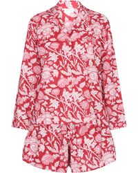 NoLoGo-chic - Hand Block Printed Cotton Pj Shorts Set - Lyst