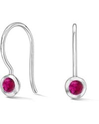 Dower & Hall - Small Ruby Dewdrop Earrings - Lyst