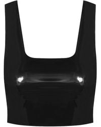 Commando - Faux Patent Leather Crop Top, Flt110 - Lyst