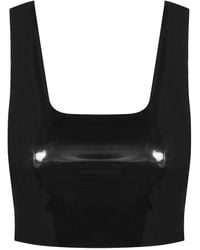 Commando - Faux Patent Leather Crop Top, Flt110 - Lyst