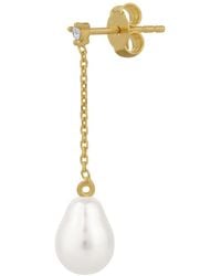 Spero London - Diamond Drop Real Pear Single Fine Earring 14Ct Solid - Lyst